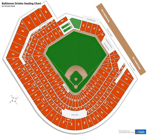 baltimore orioles seating map